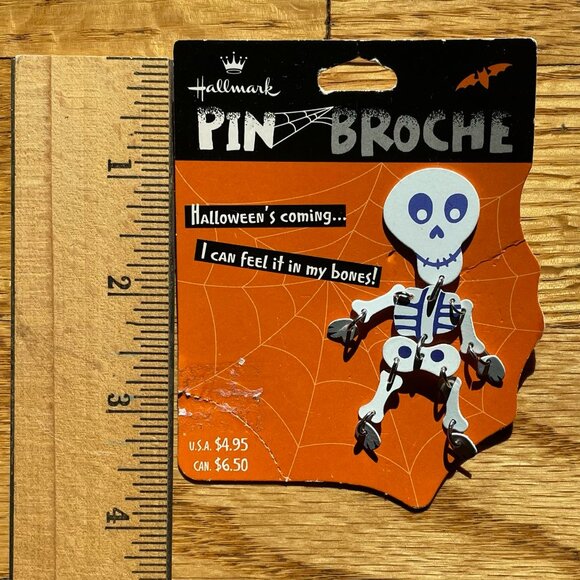 Vintage Hallmark Skeleton Pin - Picture 1 of 2